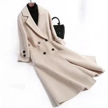 Women 2020 Autumn Winter New Double Sided Cashmere Alpaca Wool Coat Female Casual Warm Long Wool Jacket Elegant Overcoats T146 
Women 2020 Autumn Winter New Double Sided Cashmere Alpaca Wool Coat Female Casual Warm Long Wool Jacket Elegant Overcoats T146