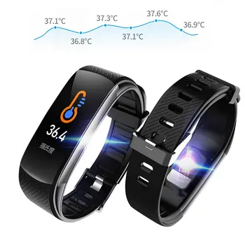 Waterproof C6T Body Temperature Bracelet Smart Watch Information Push Sleep Exercise Step Smart Bracelet Fashion Bracelet
Waterproof C6T Body Temperature Bracelet Smart Watch Information Push Sleep Exercise Step Smart Bracelet Fashion Bracelet