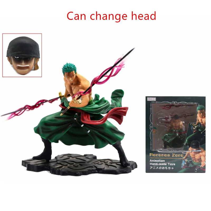 20cm figurine one piece Roronoa Zoro figure can change head Combat ver. PVC Action Figure Collection Model Toys Gift for kids
20cm figurine one piece Roronoa Zoro figure can change head Combat ver. PVC Action Figure Collection Model Toys Gift for kids