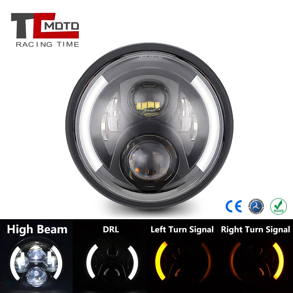 7.5 " Modified Motorcycle Led Headligh 60W High & Low Beam DRL Turn Light for Harley Cafer Racer Bobber Chopper Scrambler Street
7.5 " Modified Motorcycle Led Headligh 60W High & Low Beam DRL Turn Light for Harley Cafer Racer Bobber Chopper Scrambler Street