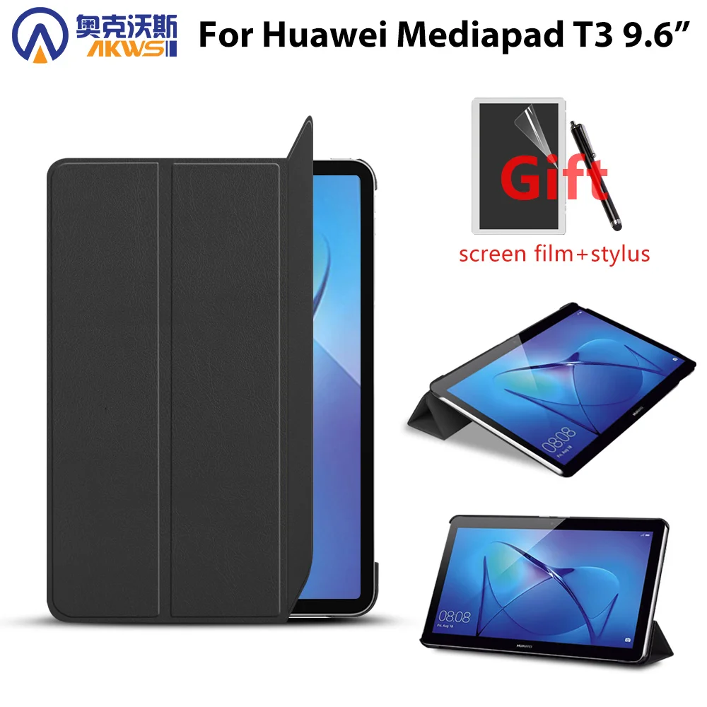Case For Huawei MediaPad T3 10 AGS-L09 AGS-L03 9.6 inch Cover Funda Tablet for Honor Play Pad 2 9.6 Slim Flip PU Case+Film+Pen
Case For Huawei MediaPad T3 10 AGS-L09 AGS-L03 9.6 inch Cover Funda Tablet for Honor Play Pad 2 9.6 Slim Flip PU Case+Film+Pen