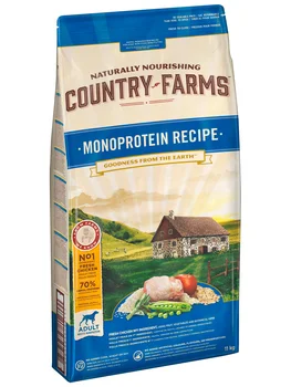 COUNTRY FARMS COUNTRY FARMS ADULT DOG MONOPROTEIN RECIPE monobelkovy for adult dogs with chicken
COUNTRY FARMS COUNTRY FARMS ADULT DOG MONOPROTEIN RECIPE monobelkovy for adult dogs with chicken