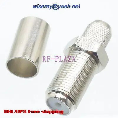 DHL/EMS 200pcs Connector F TV female jack crimp RG5 RG6 LMR300 RG304 cable Straight -A3
DHL/EMS 200pcs Connector F TV female jack crimp RG5 RG6 LMR300 RG304 cable Straight -A3