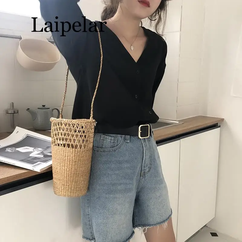 Laipelar New Solid Color Single Breasted Chiffon Blouse Shirt V-neck Long Sleeve Women Blouse Summer Casual Shirt Streetwear 
Laipelar New Solid Color Single Breasted Chiffon Blouse Shirt V-neck Long Sleeve Women Blouse Summer Casual Shirt Streetwear