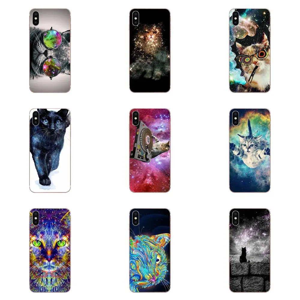 Для Xiao mi 3 4 4C 4i 5 5s 5X6 6X8 SE Pro Lite A1 Max x 2 Note Мягкий чехол 2019 Nebula Space Cute Cat | Мобильные