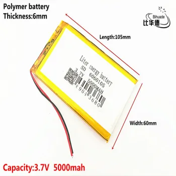 Liter energy battery Good Qulity 3.7V,5000mAH,6060105 Polymer lithium ion / Li-ion battery for TOY,POWER BANK,GPS,mp3,mp4
Liter energy battery Good Qulity 3.7V,5000mAH,6060105 Polymer lithium ion / Li-ion battery for TOY,POWER BANK,GPS,mp3,mp4