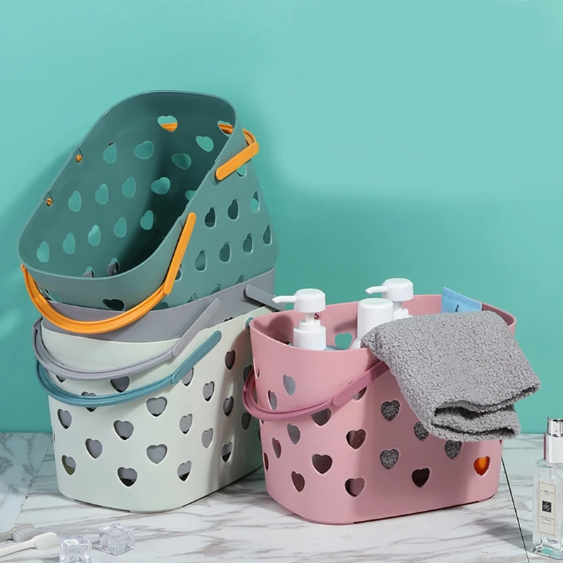 Portable Shower Caddy Tote Heart Shaped Hollow Plastic Storage Basket with Handle Box Organizer Bin for Bathroom Pantry
Portable Shower Caddy Tote Heart Shaped Hollow Plastic Storage Basket with Handle Box Organizer Bin for Bathroom Pantry