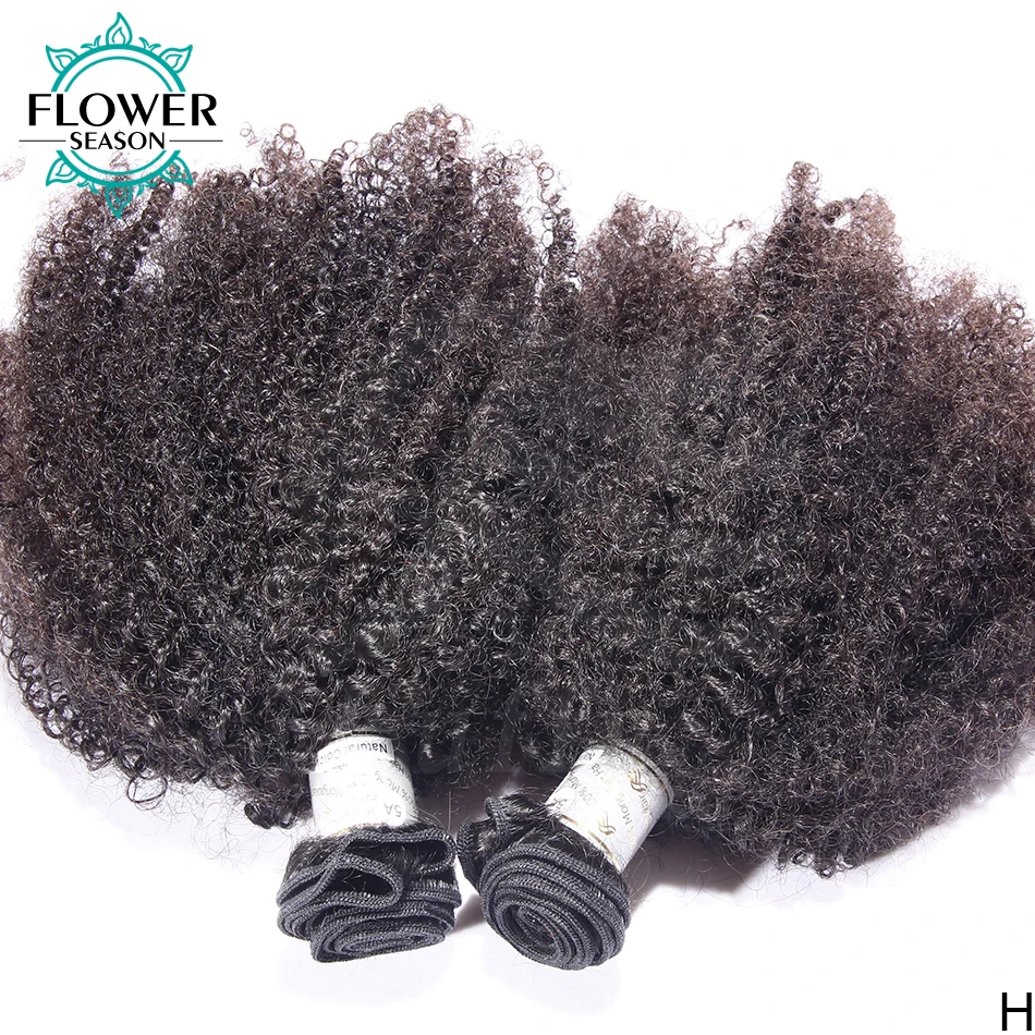 

Afro Kinky Curly Hair Bundles 100% Brazilian Human Hair Weave Extensions Natural Color 100g/bundles Weft Hair for Women