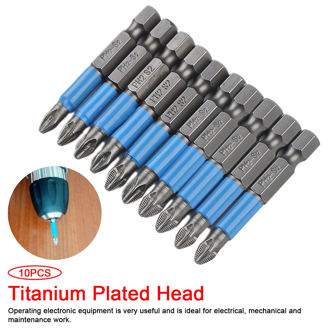 10pc 50mm PH2 Magnetic Screwdriver Bit Set Hex Shank Anti-Slip Electric single Head Screw Driver Bit Power Tool Accessories
10pc 50mm PH2 Magnetic Screwdriver Bit Set Hex Shank Anti-Slip Electric single Head Screw Driver Bit Power Tool Accessories