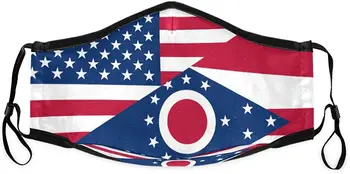 Dust Mask Ohio State Flag Face Mask Washable Mouth Mask with 2PCS 5Layers Filters for Bicycle, Cycling,Sports, Motorcycling 
Dust Mask Ohio State Flag Face Mask Washable Mouth Mask with 2PCS 5Layers Filters for Bicycle, Cycling,Sports, Motorcycling