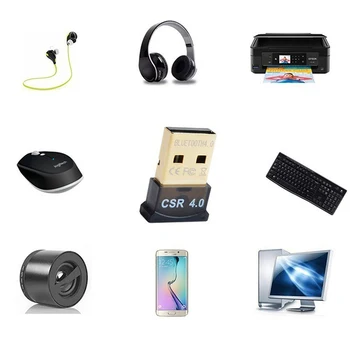 Bluetooth Adapter V4.0 CSR Dual Mode Wireless Mini USB Bluetooth Dongle 4.0 Transmitter for Computer PC 2.3 * 1.2 * 0.4cm
Bluetooth Adapter V4.0 CSR Dual Mode Wireless Mini USB Bluetooth Dongle 4.0 Transmitter for Computer PC 2.3 * 1.2 * 0.4cm