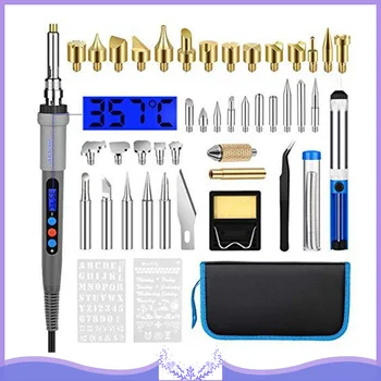 Electric Iron 45pcs Sets Engraving Pen Tools Sets LCD Wood Burning Kit Wood Burning Pyrography Pen Manual Engraving Craft Tools
Electric Iron 45pcs Sets Engraving Pen Tools Sets LCD Wood Burning Kit Wood Burning Pyrography Pen Manual Engraving Craft Tools