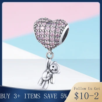 Pandach 925 Sterling Silver Heart Charm Bear Beads Fit Original Design Bracelets DIY Pendant Charm Jewelry Making C1054
Pandach 925 Sterling Silver Heart Charm Bear Beads Fit Original Design Bracelets DIY Pendant Charm Jewelry Making C1054