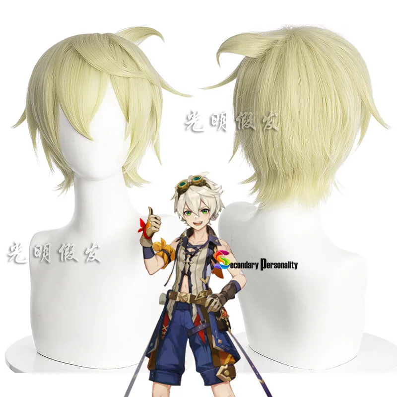 2021 Genshin Impact Game Bennett Light Golden Short Hair Anime Cospaly Wig Cap Drop Shipping Costumes Heat Resisatnt Synthetic
2021 Genshin Impact Game Bennett Light Golden Short Hair Anime Cospaly Wig Cap Drop Shipping Costumes Heat Resisatnt Synthetic