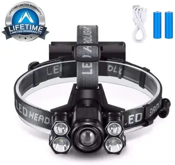 Rechargeable Headlamp, 10000 Lumens IPX5 Waterproof LED Headlamp With 5 Working Modes And Zoomable Headlight, Suitable For Campi
Rechargeable Headlamp, 10000 Lumens IPX5 Waterproof LED Headlamp With 5 Working Modes And Zoomable Headlight, Suitable For Campi