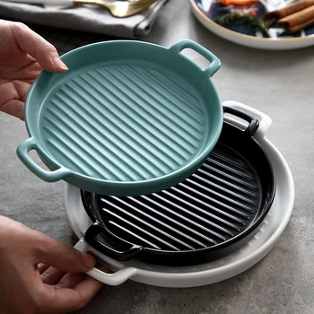 1pcs Ceramic Dinner Plate Dessert Dish Home Steak Plate With Handle Dinnerware Breakfast Tray Fruit Tableware Dishes Cake Plates
1pcs Ceramic Dinner Plate Dessert Dish Home Steak Plate With Handle Dinnerware Breakfast Tray Fruit Tableware Dishes Cake Plates