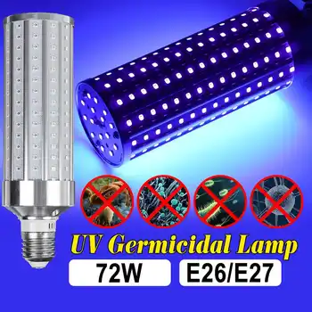 Ozone UVC LED Bulb E27/E26 UV LED Lamp 72W Desinfection Light LED Corn Bulb Ultraviolet Light Bactericidal Sterilization Lamp
Ozone UVC LED Bulb E27/E26 UV LED Lamp 72W Desinfection Light LED Corn Bulb Ultraviolet Light Bactericidal Sterilization Lamp