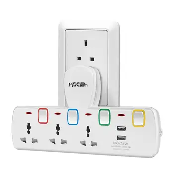 Mscien 3 Way Plug Extension with 2 USB Multiplug Wall Socket Extension with Individually Switches and Neon Indicators 13Amp Exte
Mscien 3 Way Plug Extension with 2 USB Multiplug Wall Socket Extension with Individually Switches and Neon Indicators 13Amp Exte