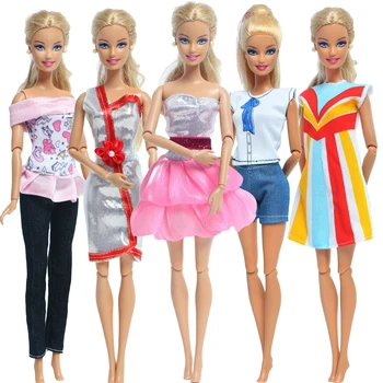 5 Pcs Doll Outfit Handmade Clothes Pink Mini Dress Party Wear Daily T-shirt Trousers Pants Skirt for Barbie Doll Accessroies Toy
5 Pcs Doll Outfit Handmade Clothes Pink Mini Dress Party Wear Daily T-shirt Trousers Pants Skirt for Barbie Doll Accessroies Toy