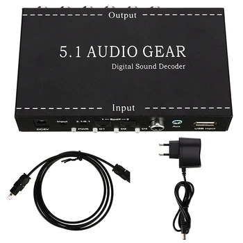 2 in 1 AC3/DTS 3.5mm Audio Gear Digital Surround Channel Sound Decoder 5.1 Audio Gear Stereo Signals Decoder Audio Converter
2 in 1 AC3/DTS 3.5mm Audio Gear Digital Surround Channel Sound Decoder 5.1 Audio Gear Stereo Signals Decoder Audio Converter