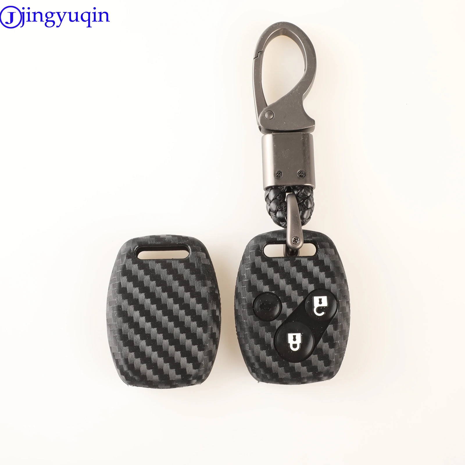 jingyuqin Carbon Silicone Car Key Case Cover For Honda Civic Accord Pilot Fit Crv S2000 Stream Crosstour Insight Cr-z 2/3 Button
jingyuqin Carbon Silicone Car Key Case Cover For Honda Civic Accord Pilot Fit Crv S2000 Stream Crosstour Insight Cr-z 2/3 Button