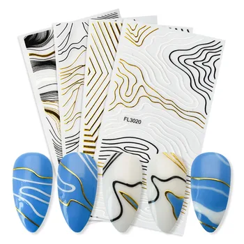 5D Nail Stickers Black White Gold Decal Tassel Strip Irregular Lines Slider Foils Adhesive Nail Art Decoration ZJT4120
5D Nail Stickers Black White Gold Decal Tassel Strip Irregular Lines Slider Foils Adhesive Nail Art Decoration ZJT4120