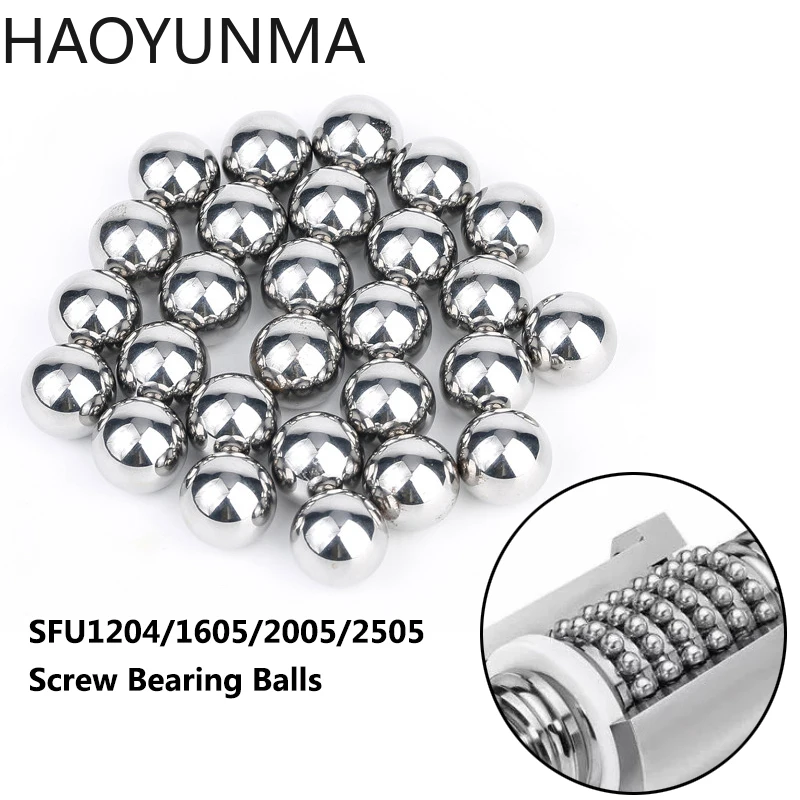 GCR15 High Precision Steel Ball 100PCS SFU1204/1604/2005/2505 Screw Bearing Balls 2.381/3.175mm Solid Ball Suitable for Ball Nut
GCR15 High Precision Steel Ball 100PCS SFU1204/1604/2005/2505 Screw Bearing Balls 2.381/3.175mm Solid Ball Suitable for Ball Nut
