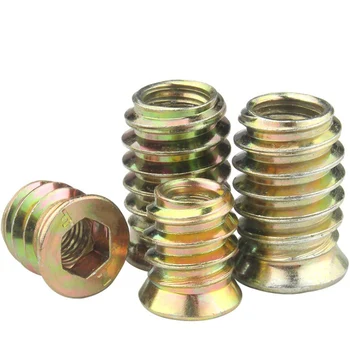 10PCS Free shipping M6 M8 M10 Zinc Alloy Iron Inside Carbon Steel Hex Socket Drive Insert Nuts Threaded For Wood Furniture 
10PCS Free shipping M6 M8 M10 Zinc Alloy Iron Inside Carbon Steel Hex Socket Drive Insert Nuts Threaded For Wood Furniture