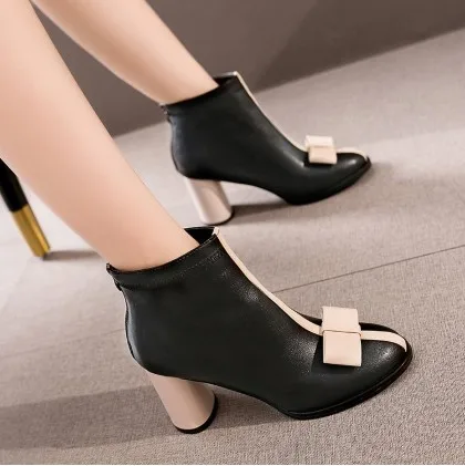 Bow Martin 2019 New Style Korean-style Versatile Mixed Colors Women's Boots qiu dong xue Chunky-Heel Bow Sub-after Zipper Naked
Bow Martin 2019 New Style Korean-style Versatile Mixed Colors Women's Boots qiu dong xue Chunky-Heel Bow Sub-after Zipper Naked