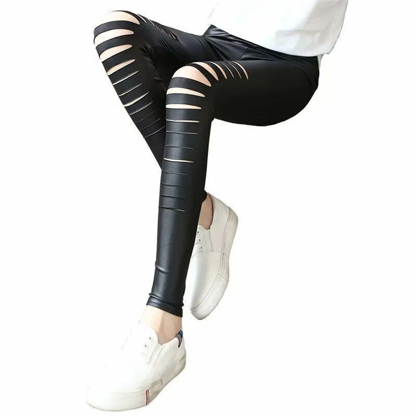 VISNXGI Women Tight Trouser Autumn Leather Pants Female Sexy Elastic Stretch Skinny Pencil Hollow Lace Splicing Bandage Bottom
VISNXGI Women Tight Trouser Autumn Leather Pants Female Sexy Elastic Stretch Skinny Pencil Hollow Lace Splicing Bandage Bottom