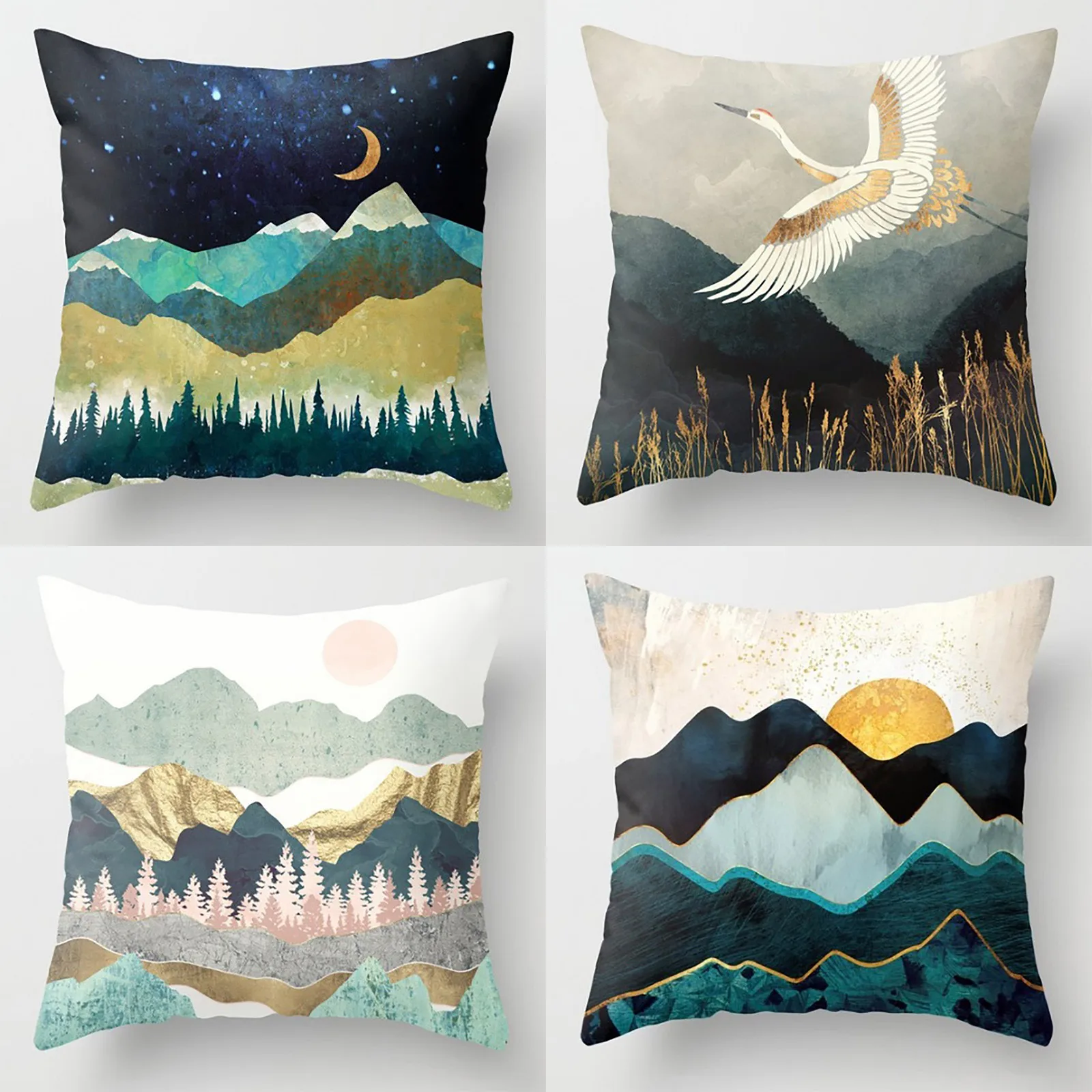 4PCS Square Pillow Cover Cushion Case Hidden Zipper Closure Home Decoration Pillowcase Geometric Printing Style Linen Pillowcase
4PCS Square Pillow Cover Cushion Case Hidden Zipper Closure Home Decoration Pillowcase Geometric Printing Style Linen Pillowcase