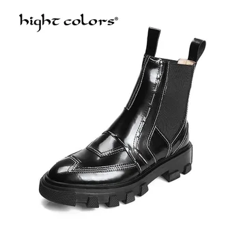 Winter High Heels Women Ankle Boots Round Toe Footwear Genuine Leather Female Chelsea Boot Fashion Elastic Shoes Woman T5-56
Winter High Heels Women Ankle Boots Round Toe Footwear Genuine Leather Female Chelsea Boot Fashion Elastic Shoes Woman T5-56