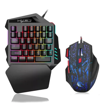 CARPRIE Ergonomic Multicolor Backlight One-Handed Game Keyboard Mouse Set 5500DPI Gamer Gaming Mouse and Keyboard Kit For Home
CARPRIE Ergonomic Multicolor Backlight One-Handed Game Keyboard Mouse Set 5500DPI Gamer Gaming Mouse and Keyboard Kit For Home