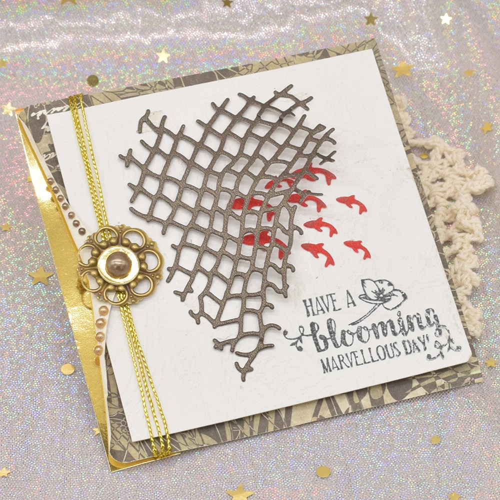 Fishing Net Metal Cutting Dies for Scrapbooking Album Paper Gift Card Decoration Embossing Die Cutting Craft Art
Fishing Net Metal Cutting Dies for Scrapbooking Album Paper Gift Card Decoration Embossing Die Cutting Craft Art