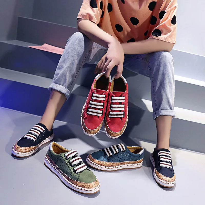 2019 Autumn New Style Breathable Hollow out Sneakers Mixed Colors Versatile Flat Loafers Women's Korean-style Casual Single Shoe 
2019 Autumn New Style Breathable Hollow out Sneakers Mixed Colors Versatile Flat Loafers Women's Korean-style Casual Single Shoe