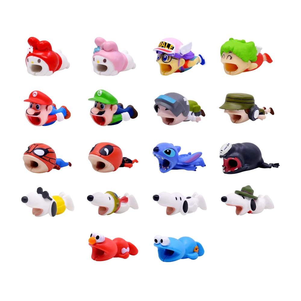 

CHIPAL Animal Bite Cute Cable Protector for iPhone USB Data Charger Wire Winder Chompers Cartoon Bites Organizer Phone Holder