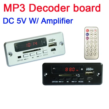 DYKB MP3 decoder board w/ power amplifier Audio SD card/ USB music player Digital LED display FM radio module + IR Remote CAR
DYKB MP3 decoder board w/ power amplifier Audio SD card/ USB music player Digital LED display FM radio module + IR Remote CAR