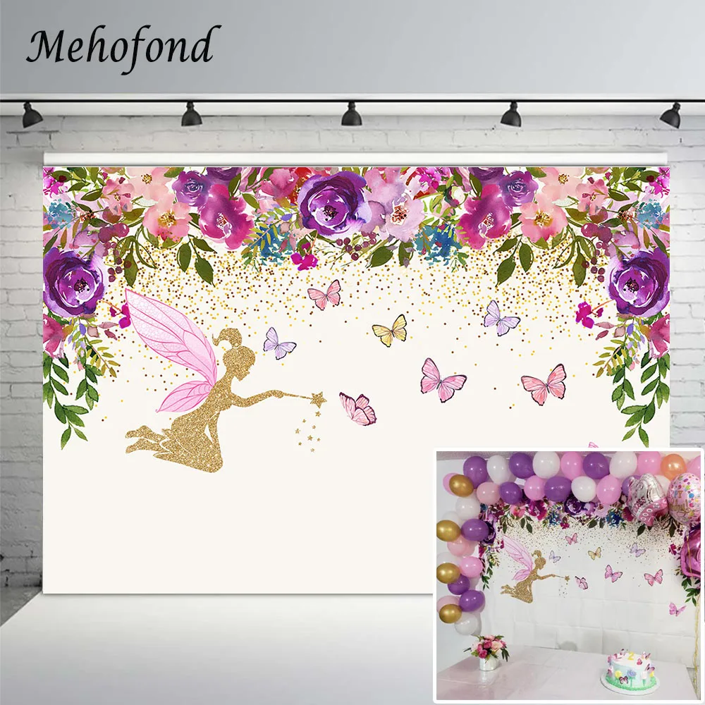 Mehofond Background For Photography Studio Fairy Butterfly Pink Purple Flowers Princess Girls Birthday Portrait Photo Backdrop
Mehofond Background For Photography Studio Fairy Butterfly Pink Purple Flowers Princess Girls Birthday Portrait Photo Backdrop