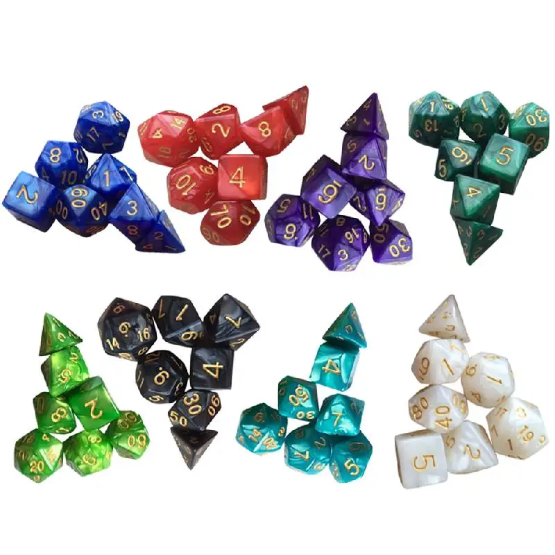 7pcs/set Polyhedron D&D Dice With Marbled Effect D4 D6 D8 D10 D10% D12 D20Games Dice Irregular Dice for DND Tabletop RPG Games
7pcs/set Polyhedron D&D Dice With Marbled Effect D4 D6 D8 D10 D10% D12 D20Games Dice Irregular Dice for DND Tabletop RPG Games