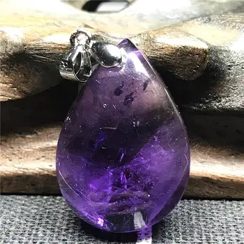Real Natural Purple Amethyst Necklace Pendant For Woman Man Clear Crystal 27x19x8mm Water Drop Beads Silver Stone Jewelry AAAAA
Real Natural Purple Amethyst Necklace Pendant For Woman Man Clear Crystal 27x19x8mm Water Drop Beads Silver Stone Jewelry AAAAA