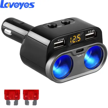 Dual USB Power Adapter Vehicle Cigarette Lighter One To Two Digital Display Fast Charging Sockets Splitter Car Accessories C47
Dual USB Power Adapter Vehicle Cigarette Lighter One To Two Digital Display Fast Charging Sockets Splitter Car Accessories C47