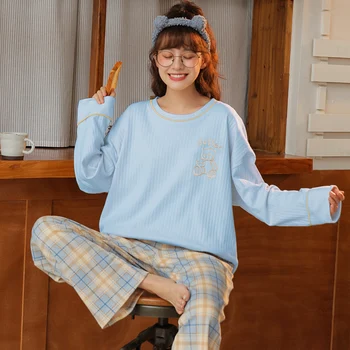 Long Sleeves Long Pants Women's Pajamas Set Autumn Winter Pyjamas Loose Sweet Cute Pijama Loungewear Home Clothes Nightwear
Long Sleeves Long Pants Women's Pajamas Set Autumn Winter Pyjamas Loose Sweet Cute Pijama Loungewear Home Clothes Nightwear