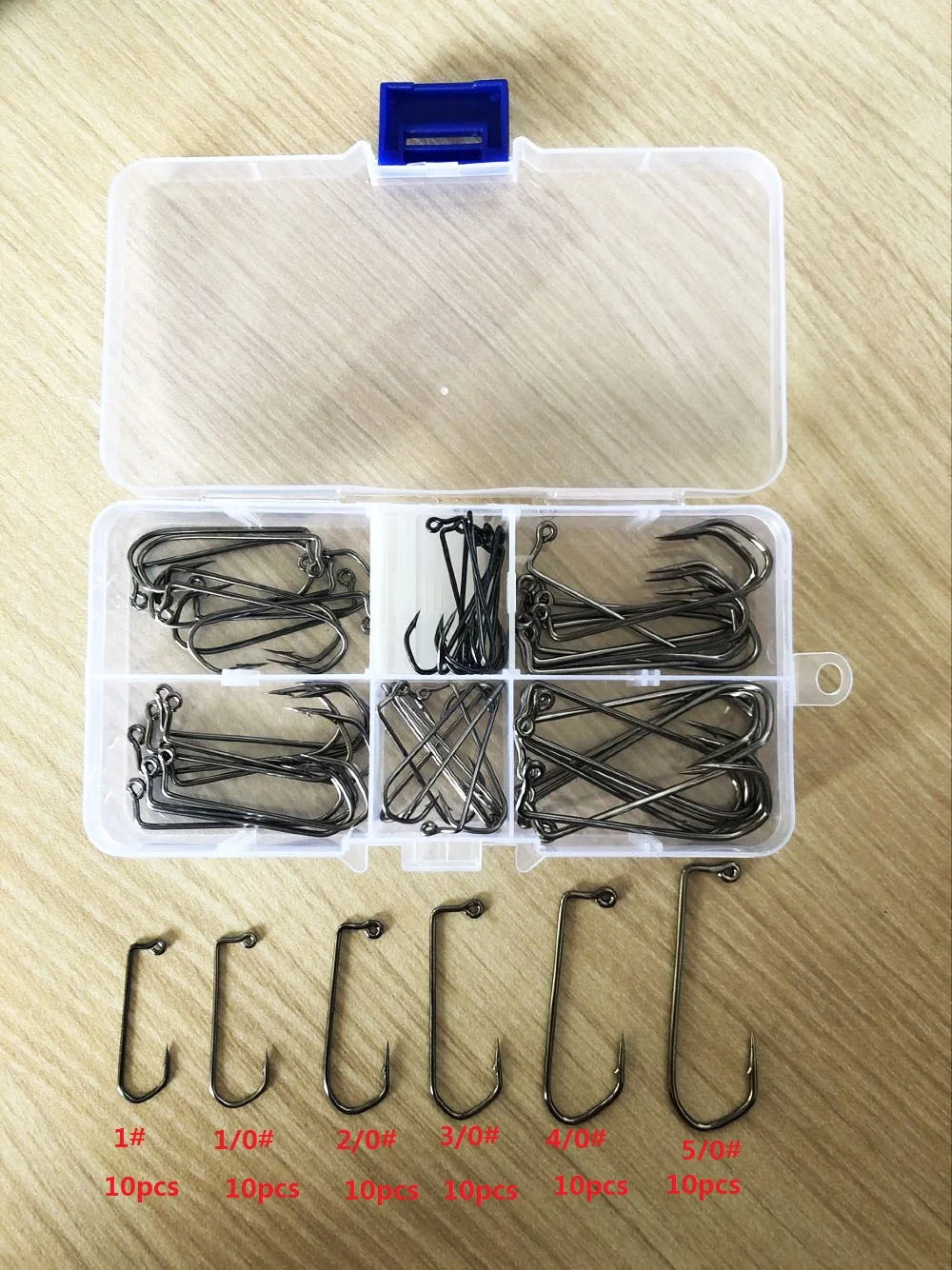 Barbarian Fishing Hooks Kit, High Carbon Steel, Barbed Hook, Black, Size 1 # to 5/0 #, 60 PCs/Box, 7150 
Barbarian Fishing Hooks Kit, High Carbon Steel, Barbed Hook, Black, Size 1 # to 5/0 #, 60 PCs/Box, 7150