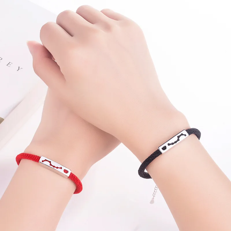 Sangsy Strap Woven Bracelet with Polaris Pattern Charm Bracelets for Lovers Couples Boyfriend Girlfriend Gift
Sangsy Strap Woven Bracelet with Polaris Pattern Charm Bracelets for Lovers Couples Boyfriend Girlfriend Gift