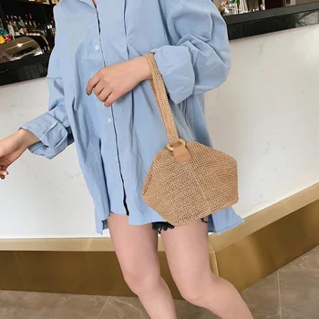 Women Retro Straw Crossbody Bag Boho Beach Round Woven Handmae Female Shoulder Handbags Boho Straw Women Shoulder Bag
Women Retro Straw Crossbody Bag Boho Beach Round Woven Handmae Female Shoulder Handbags Boho Straw Women Shoulder Bag