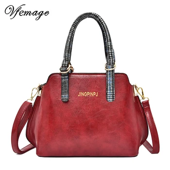 

Vfemage Luxury Bag Women Handbag PU Leather Female Crossbody Bag Ladies Shouder Messenger Bags Famous Brand Design Bolsa Mujer