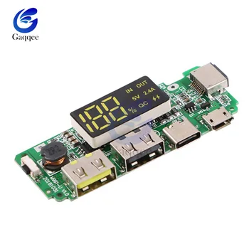 LED Dual USB 5V 2.4A Micro/Type-C USB Mobile Power Bank 18650 Charging Module Lithium Battery Charger Board Circuit Protection 
LED Dual USB 5V 2.4A Micro/Type-C USB Mobile Power Bank 18650 Charging Module Lithium Battery Charger Board Circuit Protection
