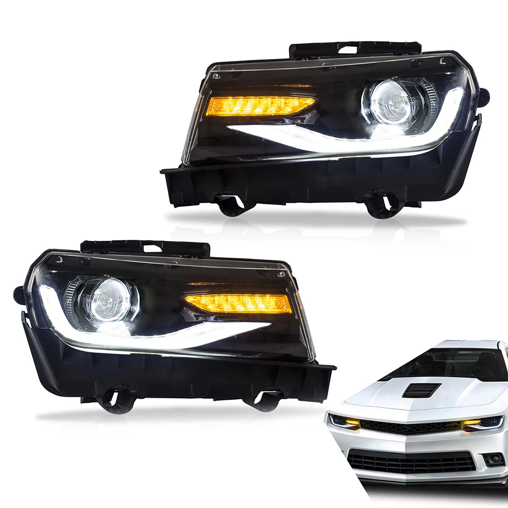 Headlights For Chevrolet Camaro 2014 2015 with Moving Turn Signal Dual Beam Lens Normal Editions Car Accessories
Headlights For Chevrolet Camaro 2014 2015 with Moving Turn Signal Dual Beam Lens Normal Editions Car Accessories
