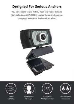 720P HD Webcam Built-in Microphone HD Video Conference Online Course Computer Camera For PC Computer Laptop Desktop HD Camera
720P HD Webcam Built-in Microphone HD Video Conference Online Course Computer Camera For PC Computer Laptop Desktop HD Camera