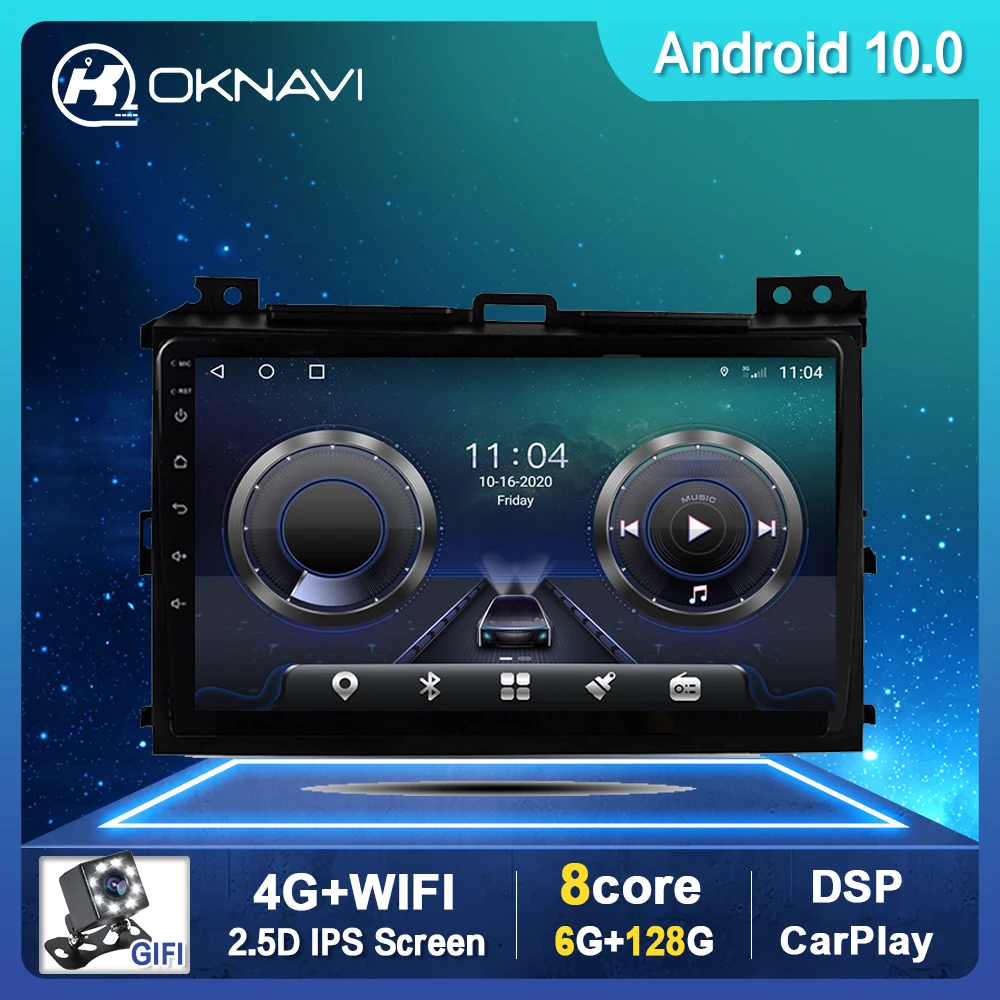 For Toyota Land Cruiser Prado 2004-2009 Android 9.0 DSP Car Smart Radio Video Player Navigation 2.5D Touch Screen 2 din no DVD
For Toyota Land Cruiser Prado 2004-2009 Android 9.0 DSP Car Smart Radio Video Player Navigation 2.5D Touch Screen 2 din no DVD